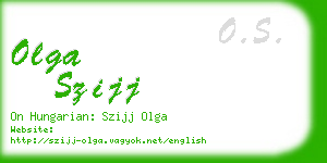 olga szijj business card